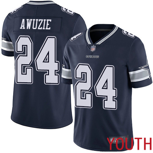 Youth Dallas Cowboys Limited Navy Blue Chidobe Awuzie Home #24 Vapor Untouchable NFL Jersey->youth nfl jersey->Youth Jersey